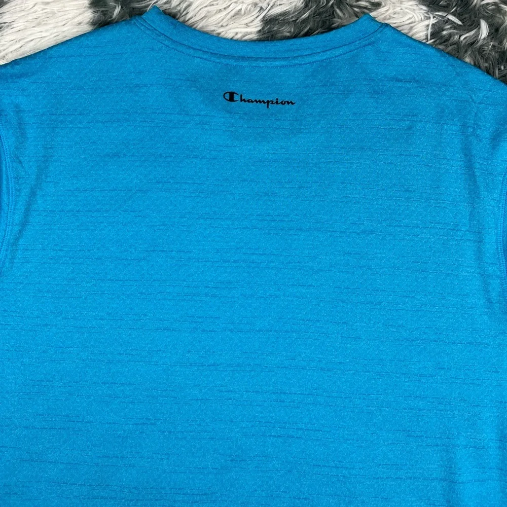 NWT Champion Men's Authenic Activewear T-Shirt Size Large Short Sleeve Blue - Picture 11 of 12